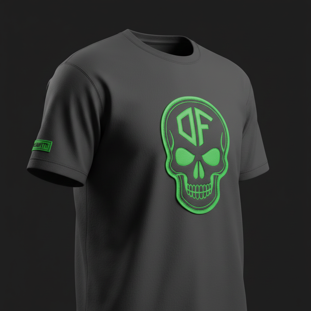 Deadfetti Tee - Black Toxic Green Proper DF