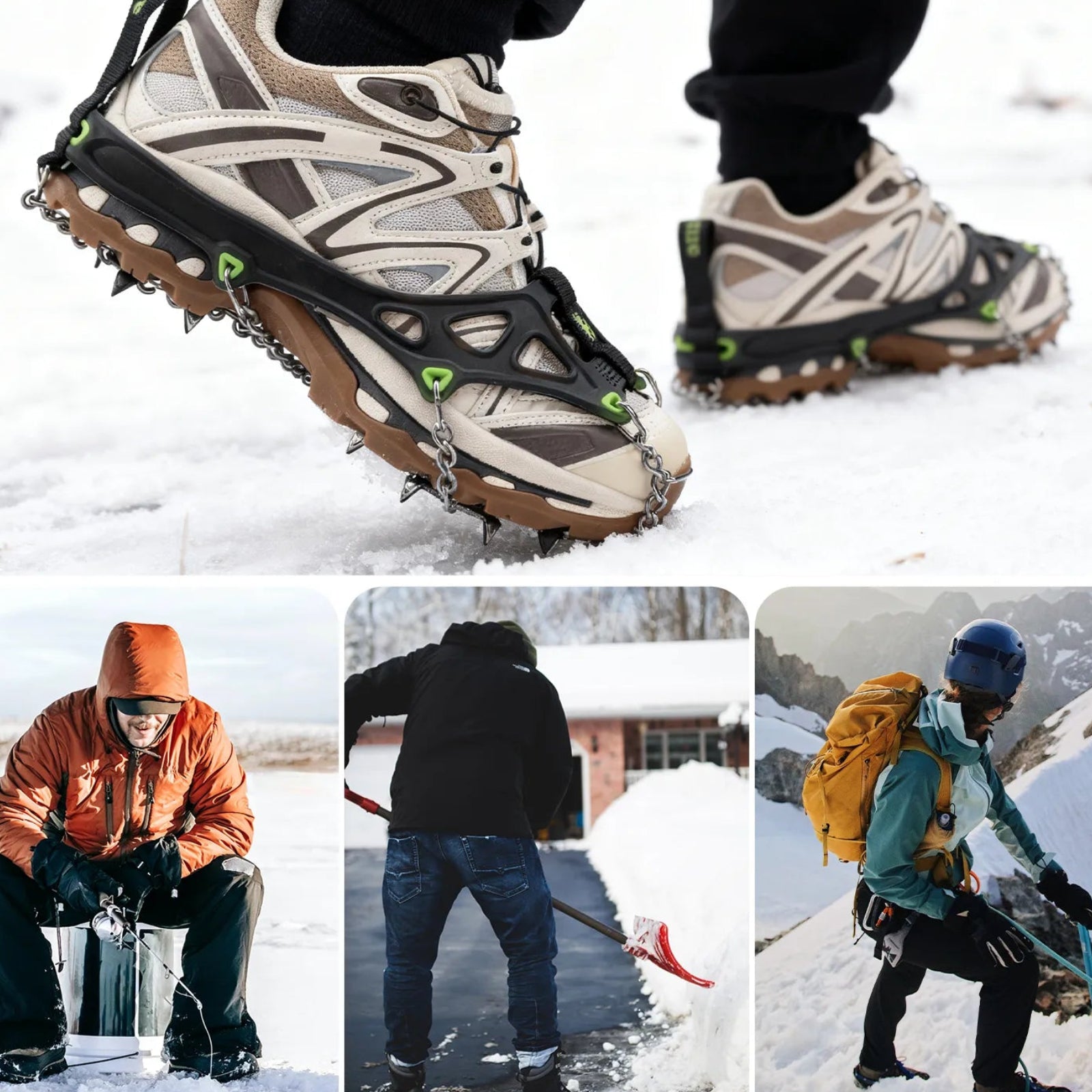 22 Anti Slip Stainless Steel Crampons for Shoes and Boots
